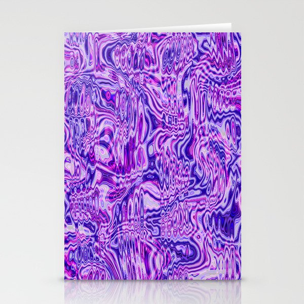 Funky purple liquid shapes Stationery Cards