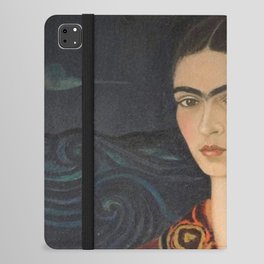 Frida Kahlo self portrait in a velvet dress painting for home and wall decor  iPad Folio Case