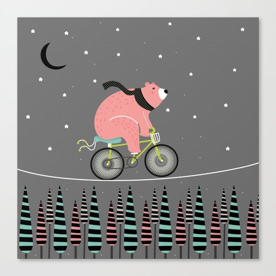 Night ride Canvas Print