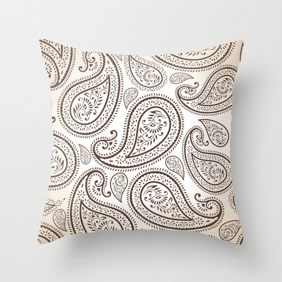Paisley Threads Throw Pillow