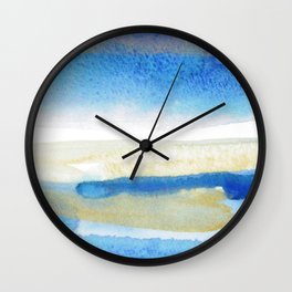 Color meditation: Blue and gold Wall Clock | Watercolorabstract, Painting, Blueandgold, Watercolor, Gold, Blue, Lanscape, Watercolorlandscape, Colormeditation 