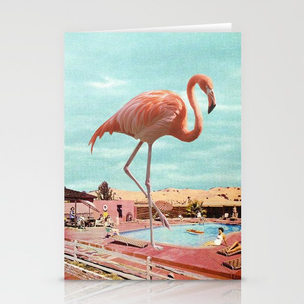 Flamingo on Holiday Stationery Cards
