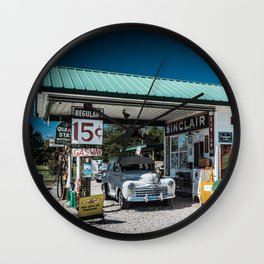 Vintage Gas Station On Route 66 in Ash Grove Missouri Wall Clock | Petrol Station, Missouri, Petroliana, Photo, Ash Grove, Service Station, Us 66, Rt 66, Gas Station, Mother Road 