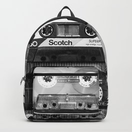Something Nostalgic - black and white #decor #society6 #buyart Backpack | Retro, Childhood, Digital, Tape, Music, Curated, Eighties, Greeting, 80S, Nostalgic 