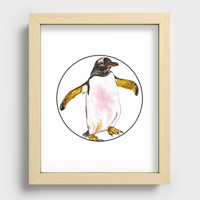 Sassy Emperor Penguin Recessed Framed Print