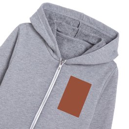 Dark Apricot Orange Red Brown Solid Color Pairs PPG Ancient Copper PPG1063-7 - All One Single Shade Kids Zip Hoodie