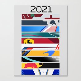 Formula 1 inspired Car liveries Design Canvas Print