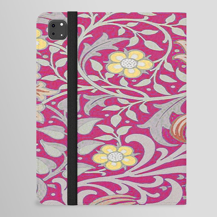 William Morris Vintage Pink Floral Persian Pattern iPad Folio Case