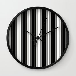 Simple Black & White Licorice Cabana Stripe Wall Clock
