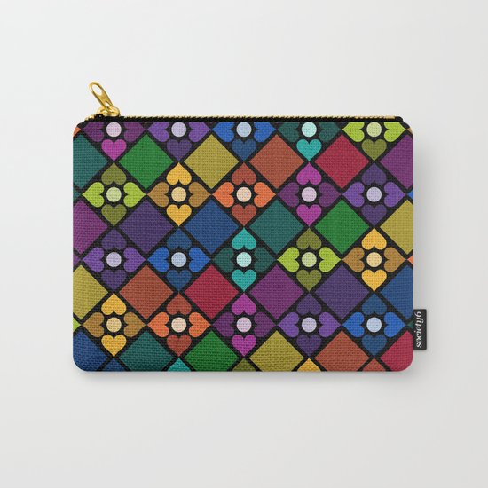 Colorful Floral Pattern Carry-All Pouch