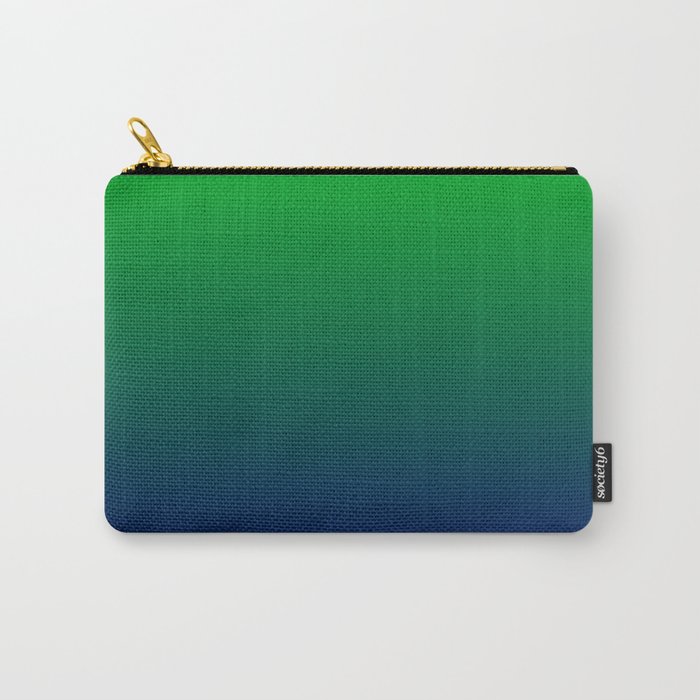 Modern Deep Green Blue Gradient Color Abstract Carry-All Pouch