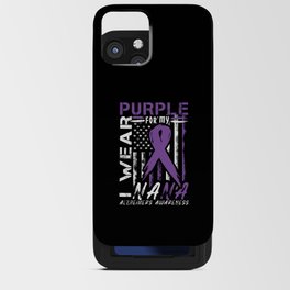 Purple For My Nana Alzheimer Alzheimer's Awareness iPhone Card Case