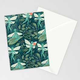 Enchanted Emerald Fairy Forest Stationery Card
