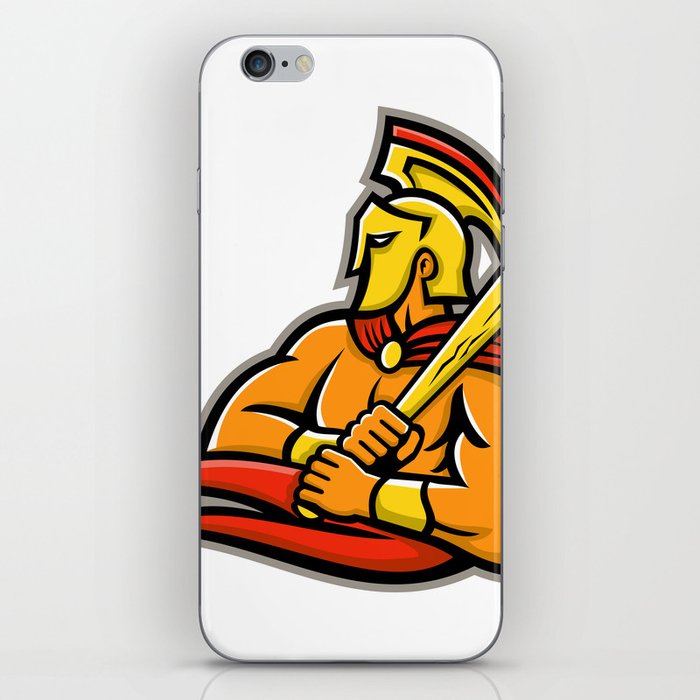 Trojan Warrior Baseball Player Mascot iPhone Skin