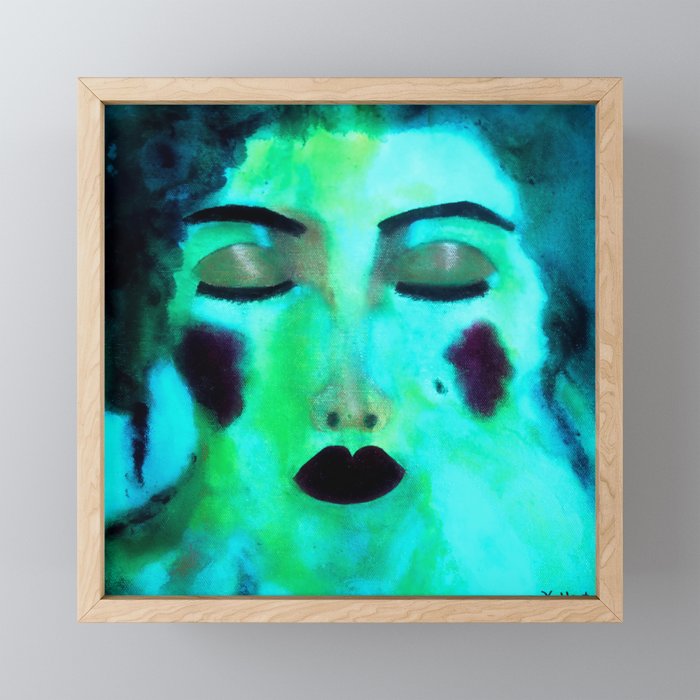 She Became One With Water Framed Mini Art Print