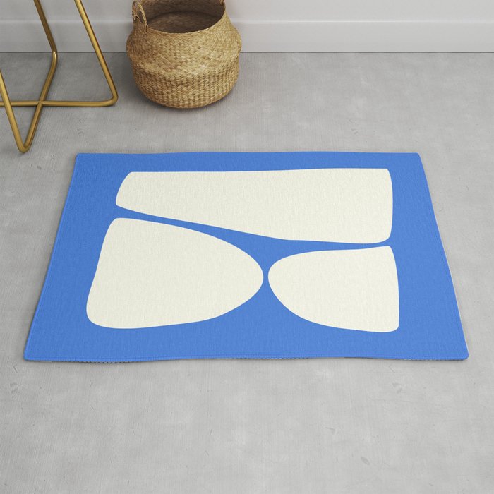 Minimalist Shapes 7 in Blue Rug