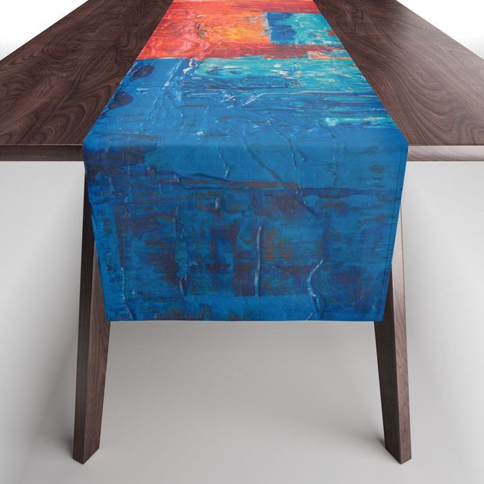 Contemporary Abstract Painting Table Runner