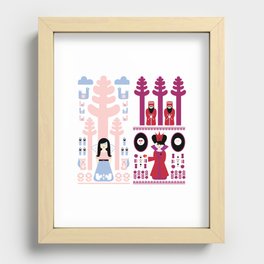 Good vs Evil: Snow White and the Evil Queen Recessed Framed Print