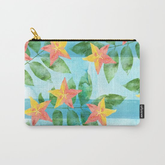 Exotic Star Fruit Pattern Carry-All Pouch