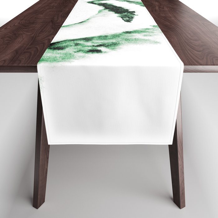 Silence In The Green Table Runner