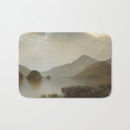 Lake George,1869 Bath Mat | Background, Scenic, Photo, Meadow, Sun, Summer, Forest, Beautiful, Morning, Mountain 