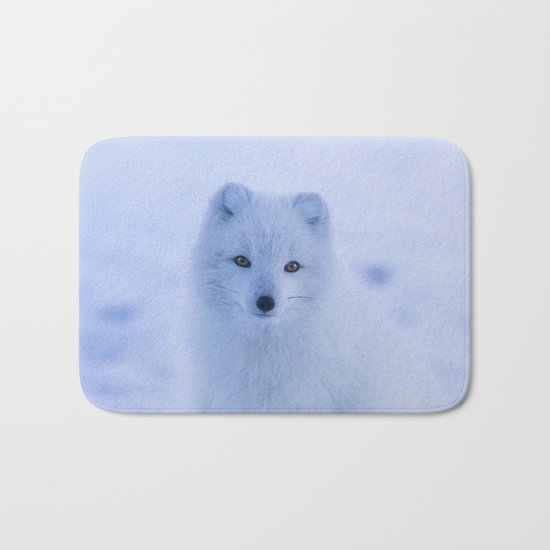 White Snow Fox Softness Bath Mat