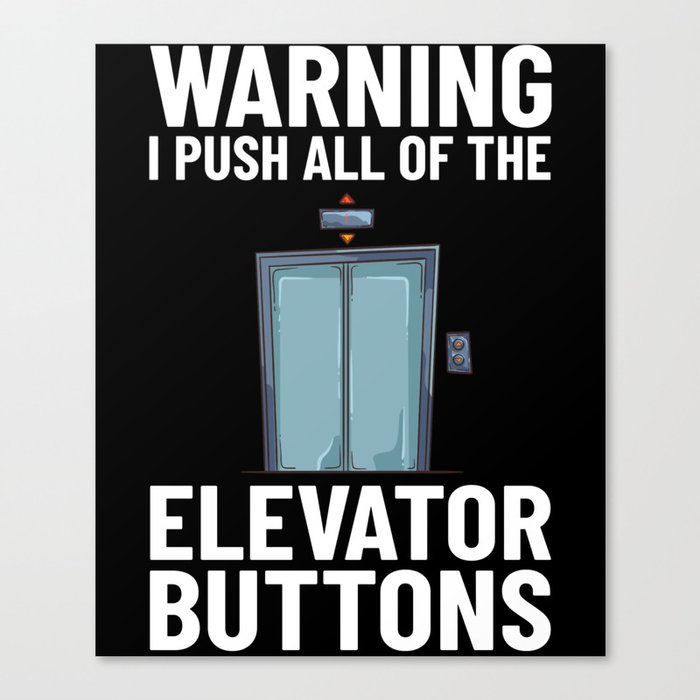 Elevator Buttons Mechanic Technician Door Lift Canvas Print