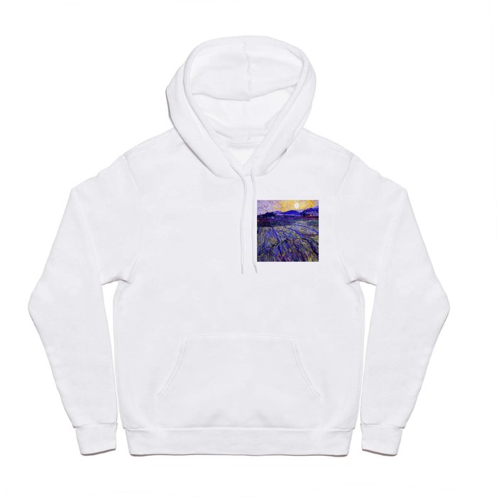 Lavender Fields with Rising Sun by Vincent van Gogh Hoody