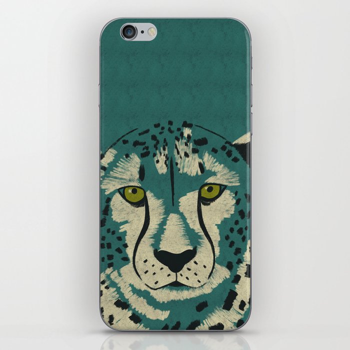 Big Cat Series - Cheetah petrol green iPhone Skin