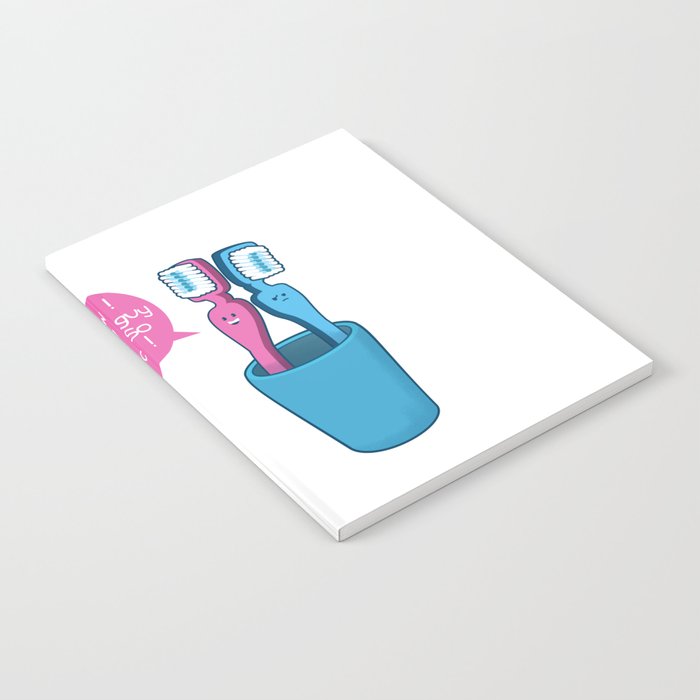Toothbrush Fall In Electric Love Notebook