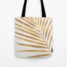 Metallic Gold Palm Leaf Tote Bag