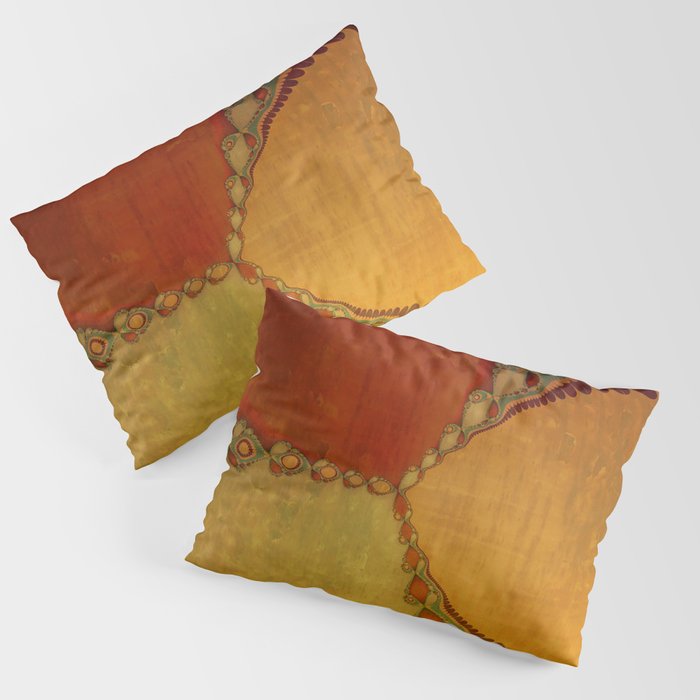 Southwestern Sunset 1 - copper ochre sienna olive gold orange Pillow Sham