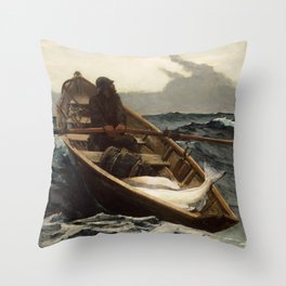 Winslow Homer, The Fog Warning, 1885 Throw Pillow