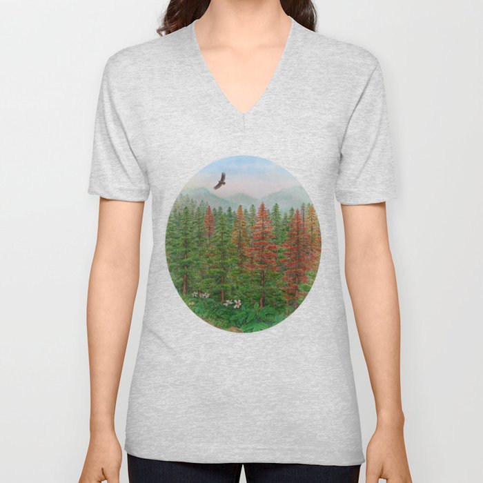 A Day of Forest(8). (coniferous forest) V Neck T Shirt