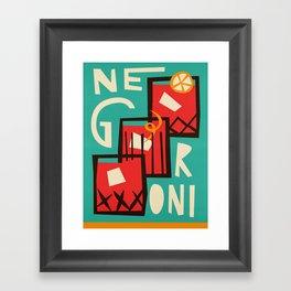 Negroni Cocktail Framed Art Print