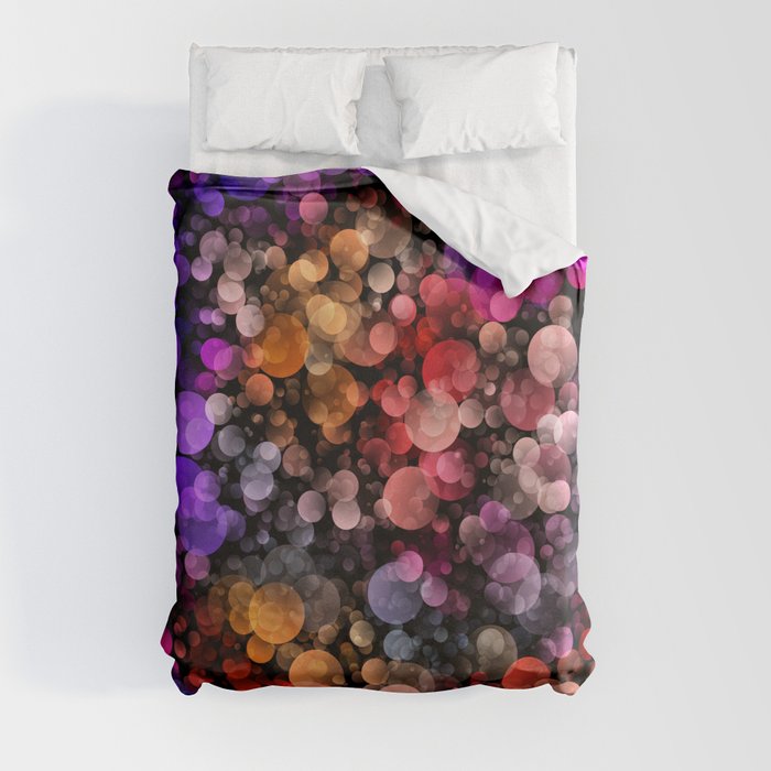 Multicolored Blurred Lights Duvet Cover