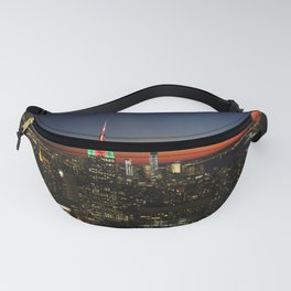 Sunset over panoramic NYC Manhattan Fanny Pack