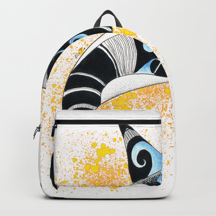 Orca Whale Tribal Color Splash Backpack by Seven Sirens Studios Society6