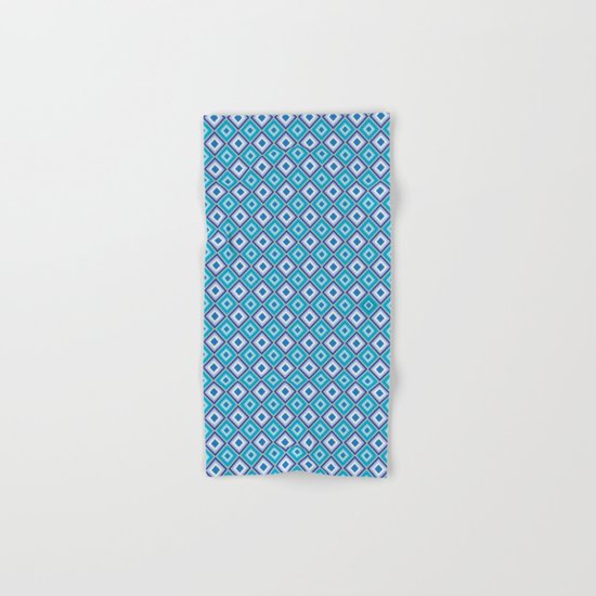 Blue Cubes - Geometric Work Hand & Bath Towel