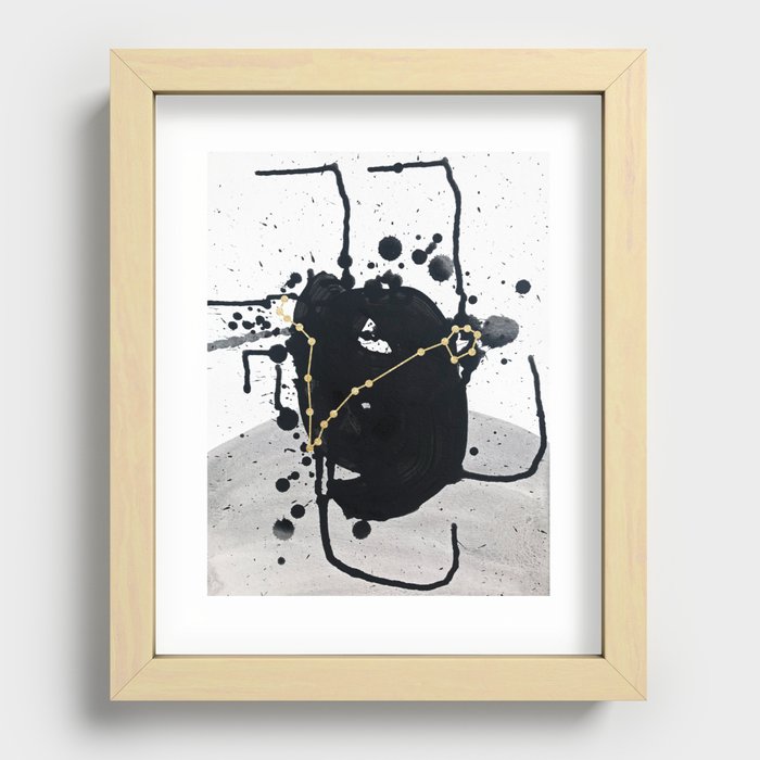 Pisces - Abstract Zodiac Constellation Recessed Framed Print