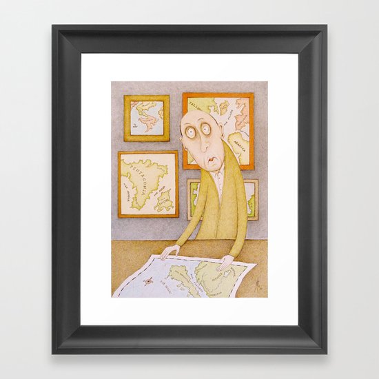 The Cartographer Framed Art Print
