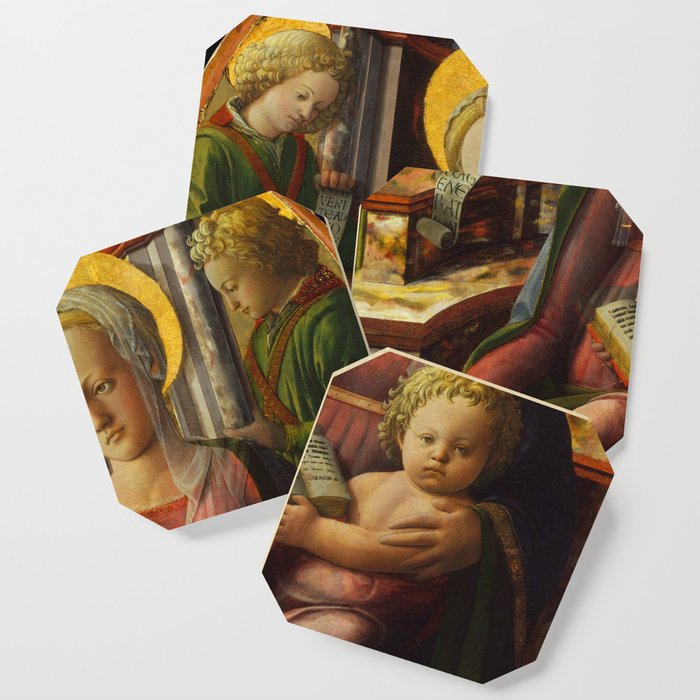 Fra Filippo Lippi "Madonna and Child Enthroned with Two Angels" Coaster
