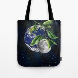 Full moon and Earth Tote Bag