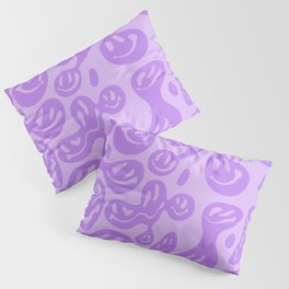 Pastel Purple Dripping Smiley Pillow Sham