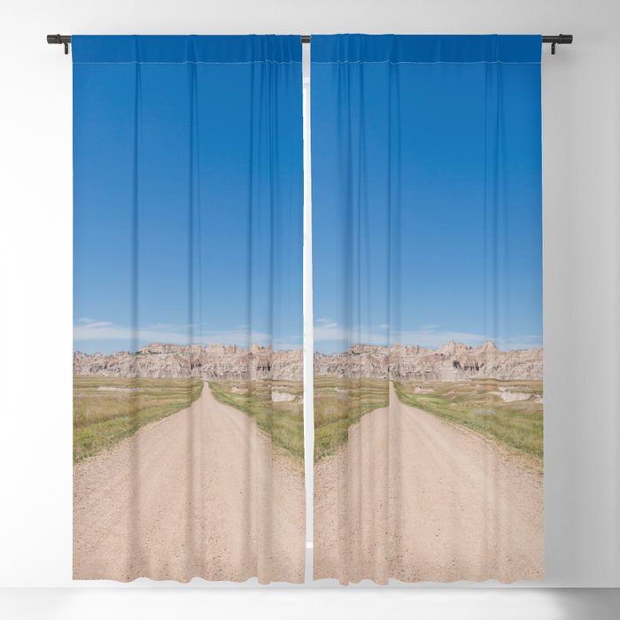 Backroads at the Badlands - Travel Photography Blackout Curtain