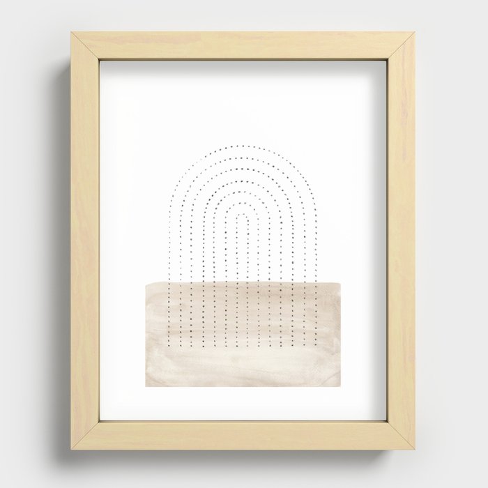 Neutral points-arch Recessed Framed Print