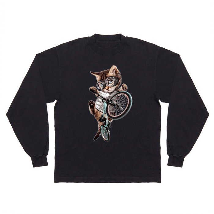 BMX CAT Long Sleeve T Shirt by ADAMLAWLESS | Society6
