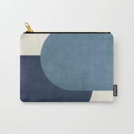 Halfmoon Colorblock - Blue Carry-All Pouch | Blueshade, Curated, Contemporary, Industrial, Navy, Landscapeformat, Darkblue, Aesthetic, Midcenturymodern, Midcentury 