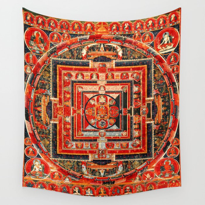 Mandala Buddhist 9 Wall Tapestry
