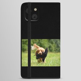 Hunting with Dog iPhone Wallet Case